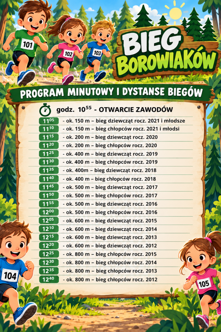 Harmonogram Biegu Borowiaków.